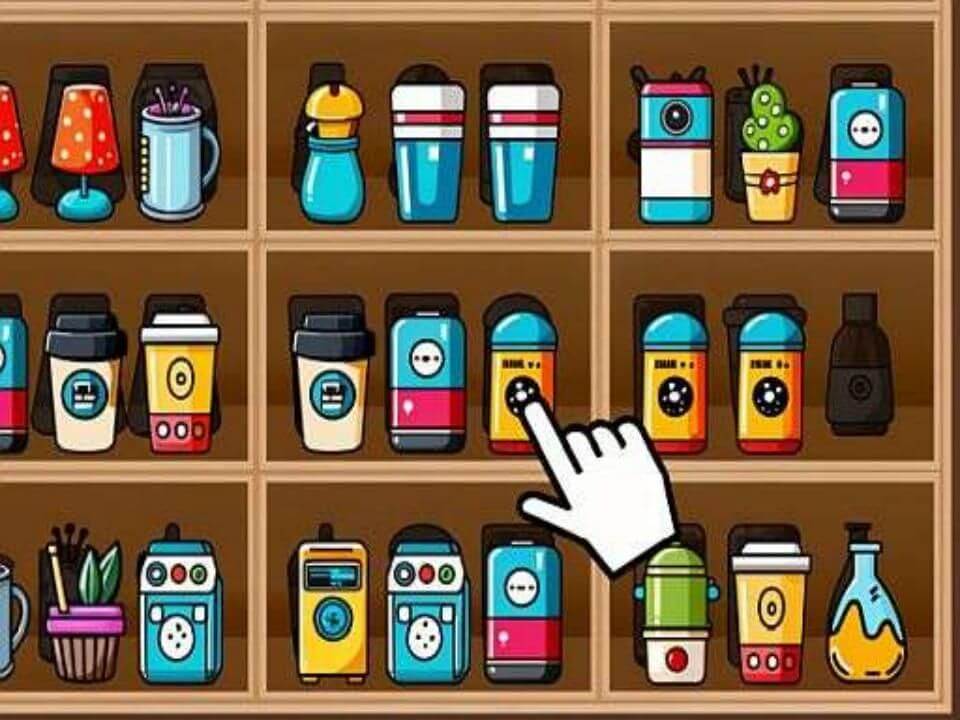 Warm Match Shift: Shelf Organizing Puzzles