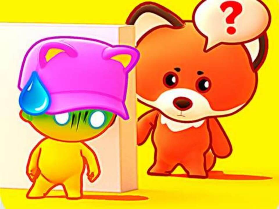 Cheerful Friends Hide Play Seek