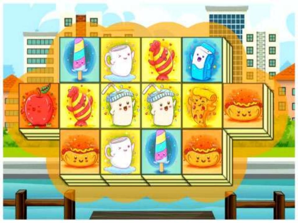 Triple Tile Delight: Foody Mahjong Fun