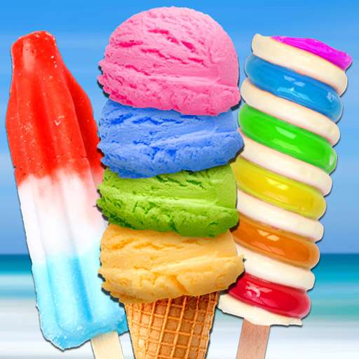 Rainbow Ice Cream And Popsicles