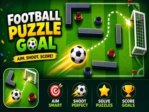 Football Puzzle Goal: Smart Shooting and Tricky Angles